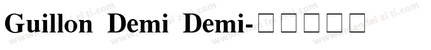 Guillon Demi Demi字体转换